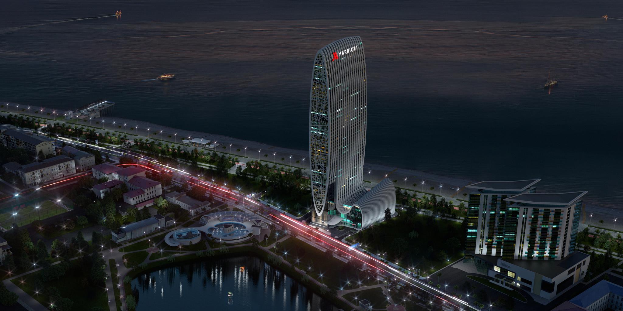 Aerial view of Batumi, Georgia