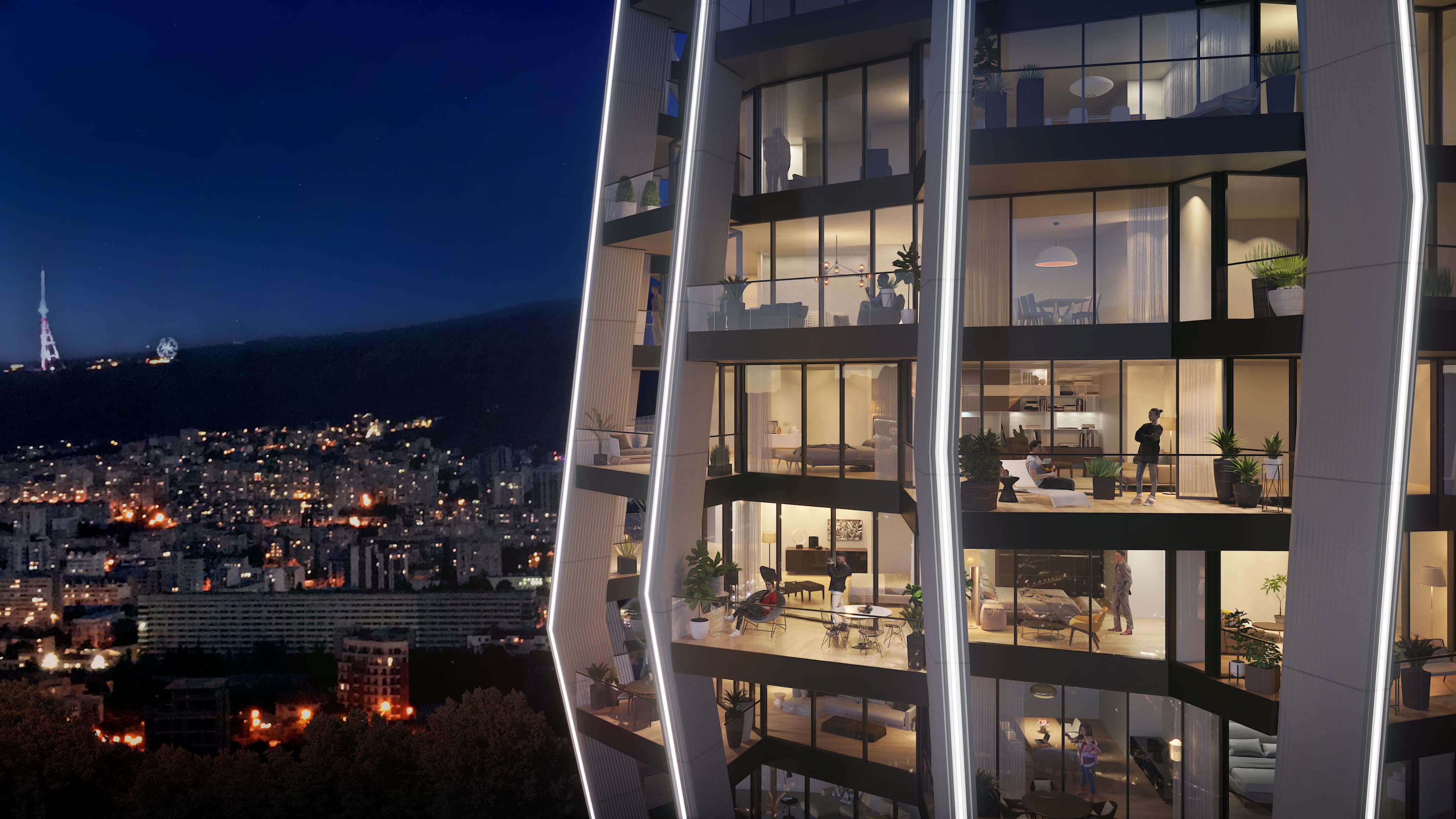 Alliance Group development at dusk